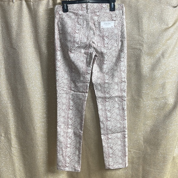 NEW Adriano Goldshmied Prima Ankle Jeans In Python Ivory Dust - Picture 8 of 11